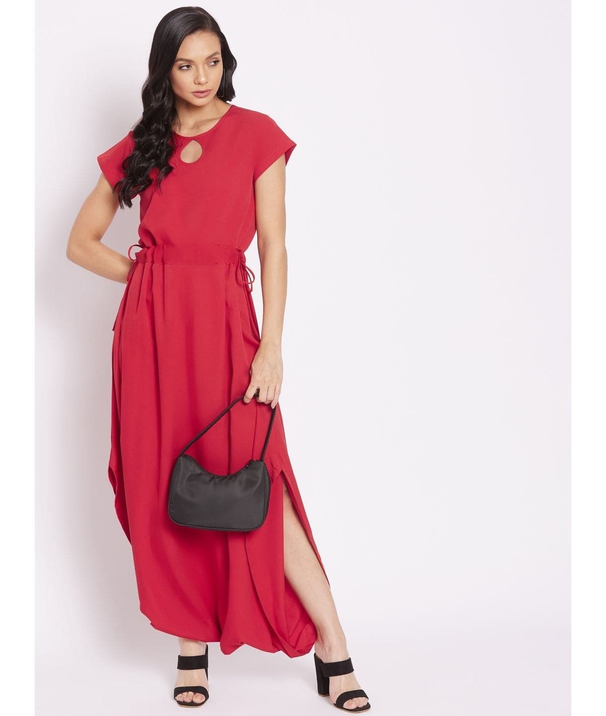 Plus Solid Cutout Dhoti Jumpsuit - Uptownie