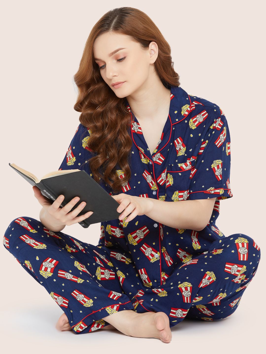 Printed Cotton Night Suit - Uptownie