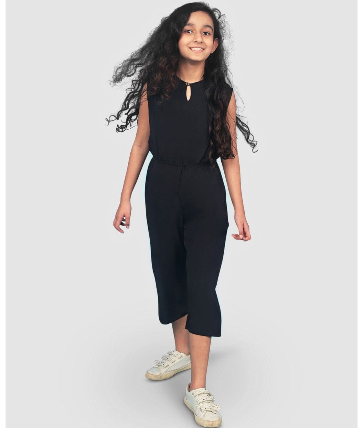 Elasticated key-hole Jumpsuit for Girls - Uptownie