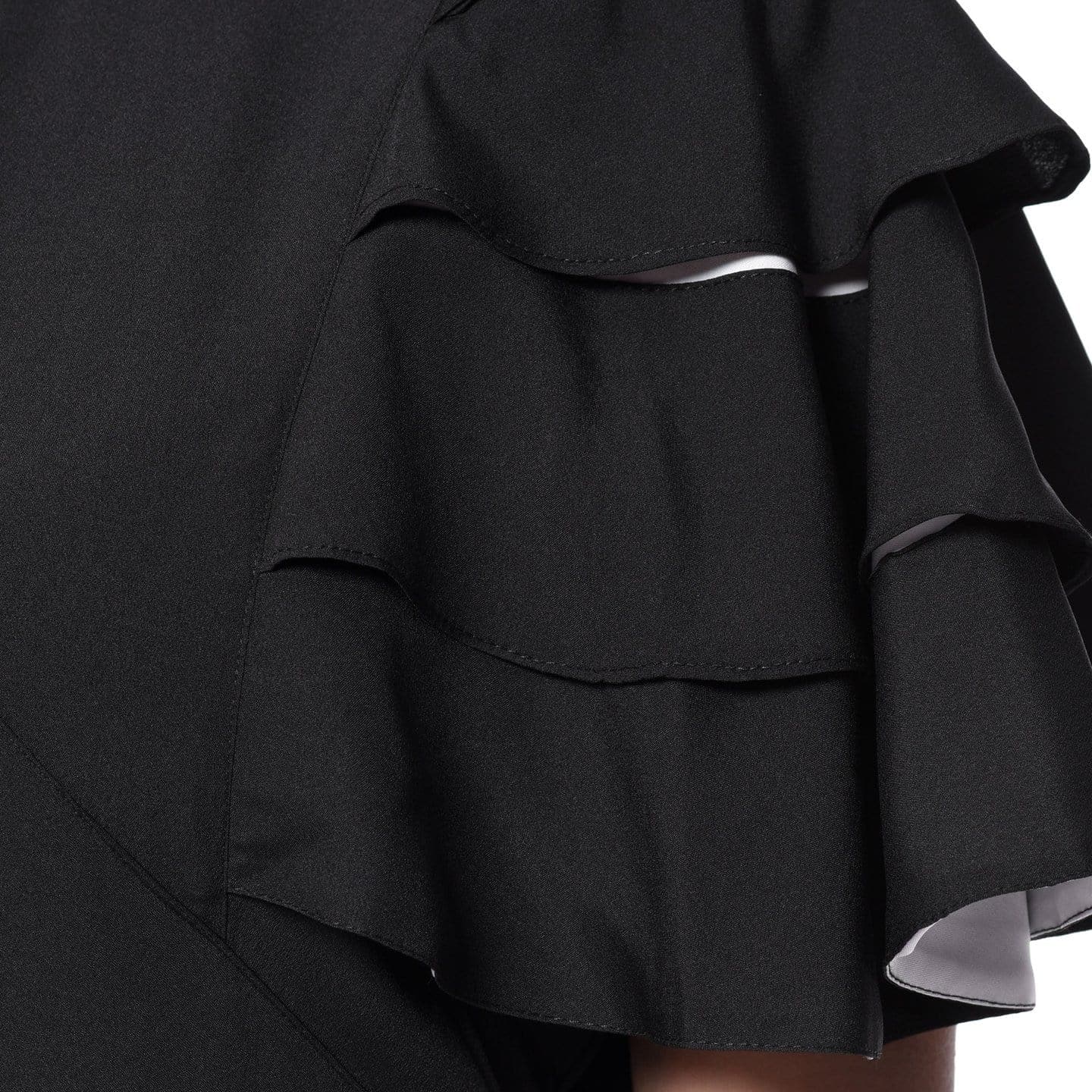 Black Ruffle Sleeves Jumpsuit - Uptownie
