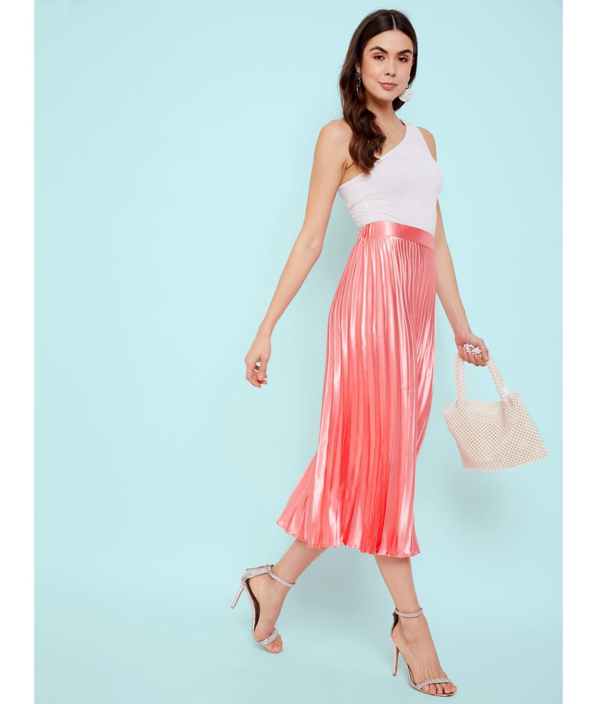 Pleated Midi Skirt - Uptownie