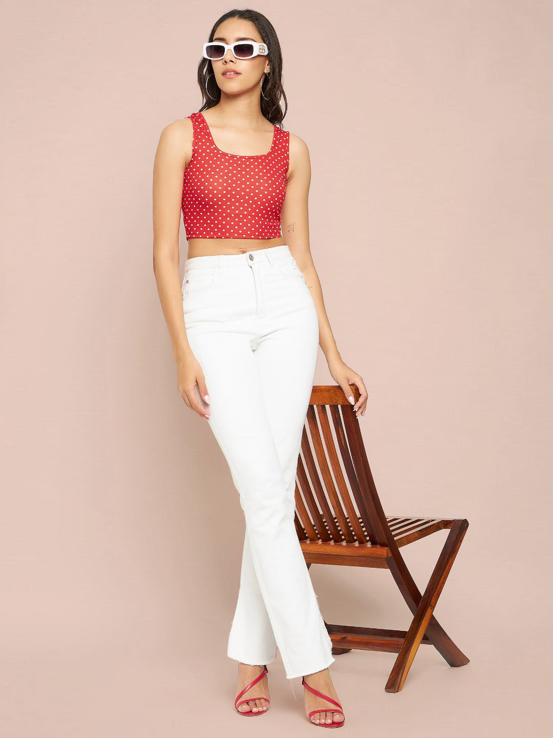 Cotton Stretchable Basic Round Neck Crop Top - Uptownie