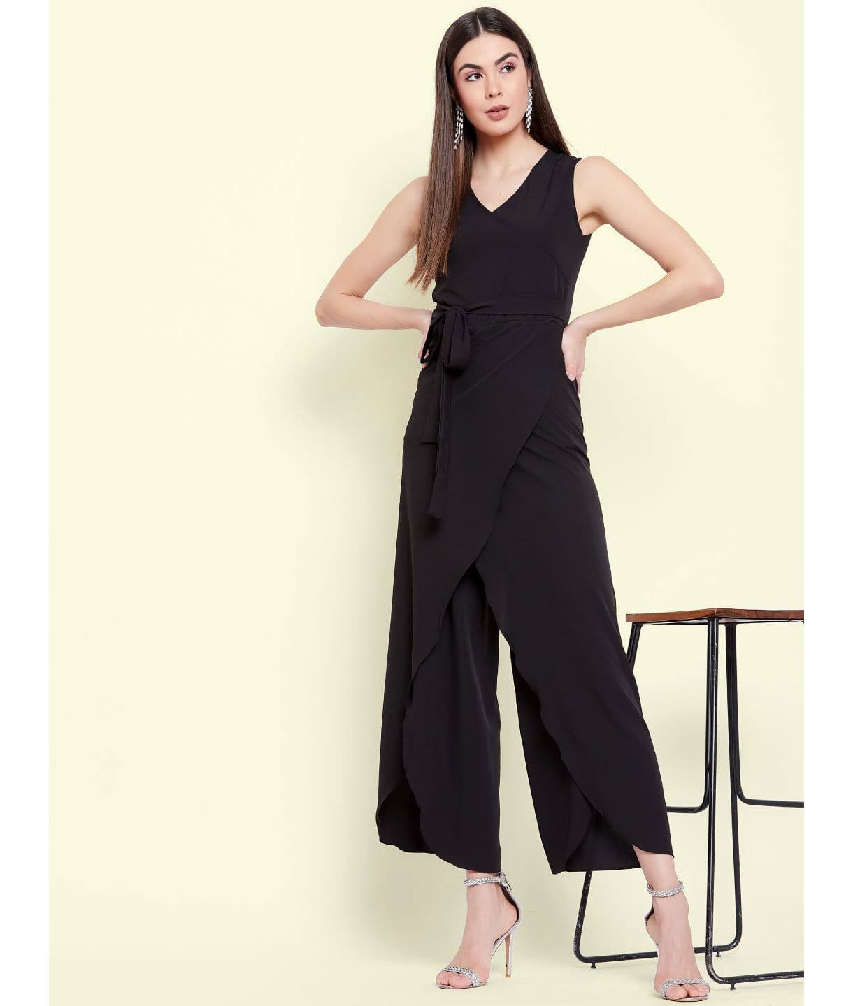 Plus Tulip Style Wrap Jumpsuit - Uptownie