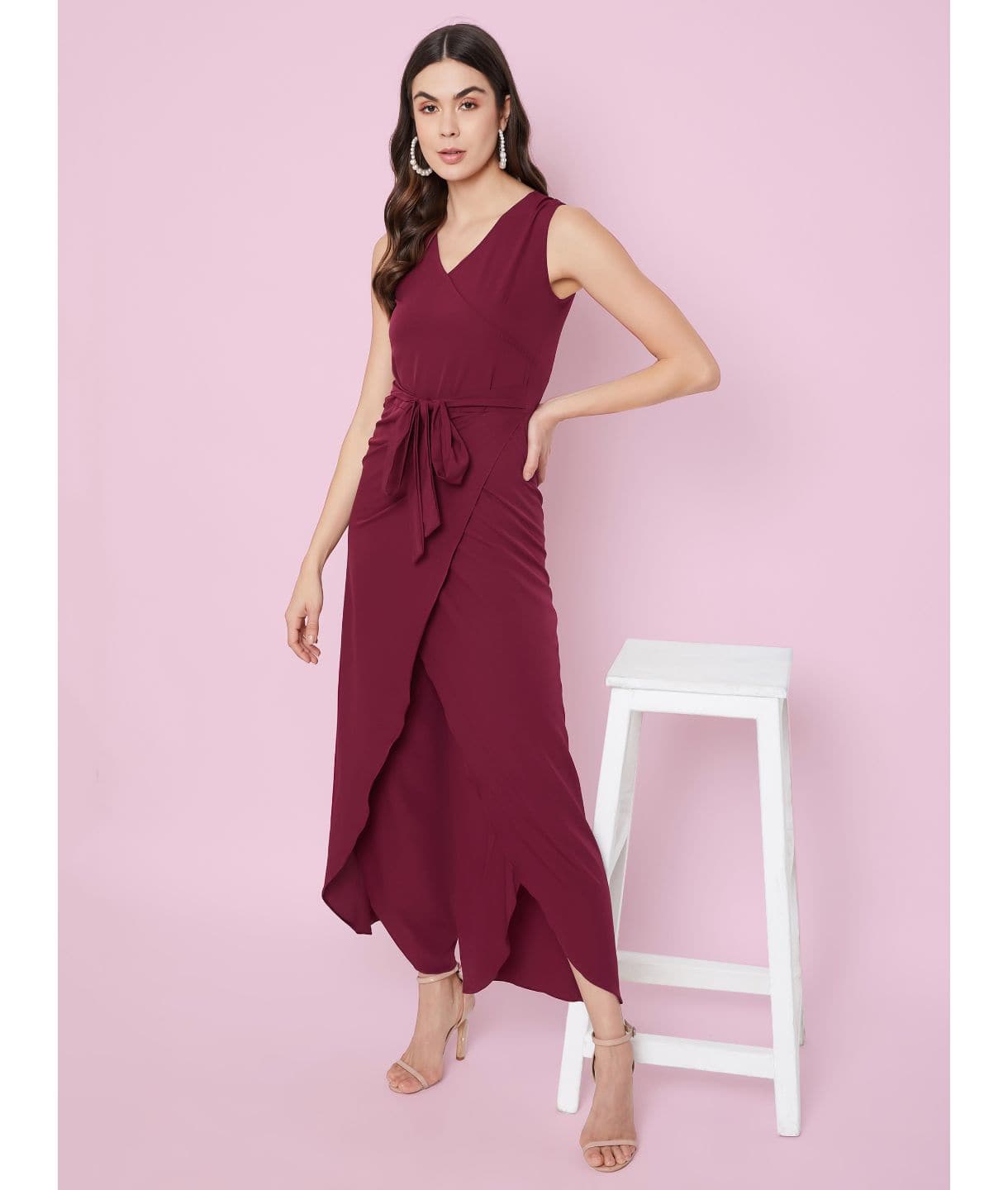 Plus Tulip Style Wrap Jumpsuit - Uptownie