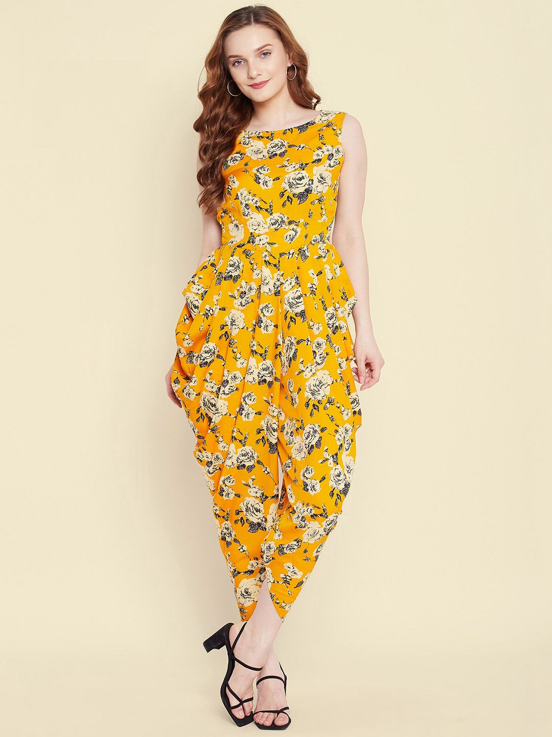 Elasticated Ethnic Dhoti Jumpsuit - Uptownie