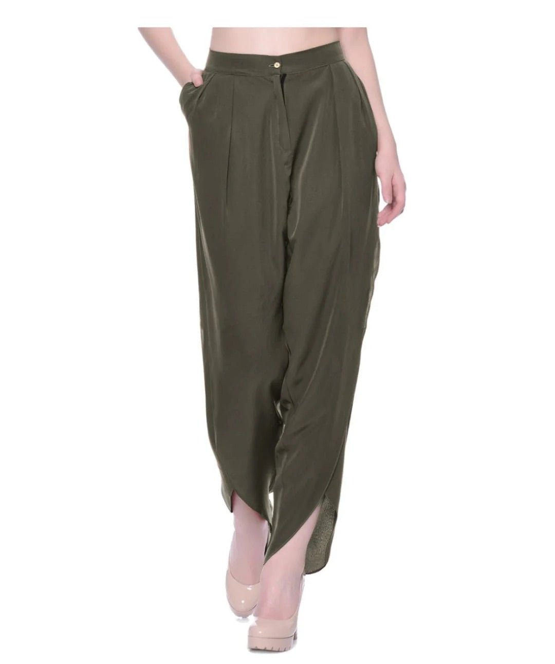 Adjustable Crepe Tulip Pants - Uptownie