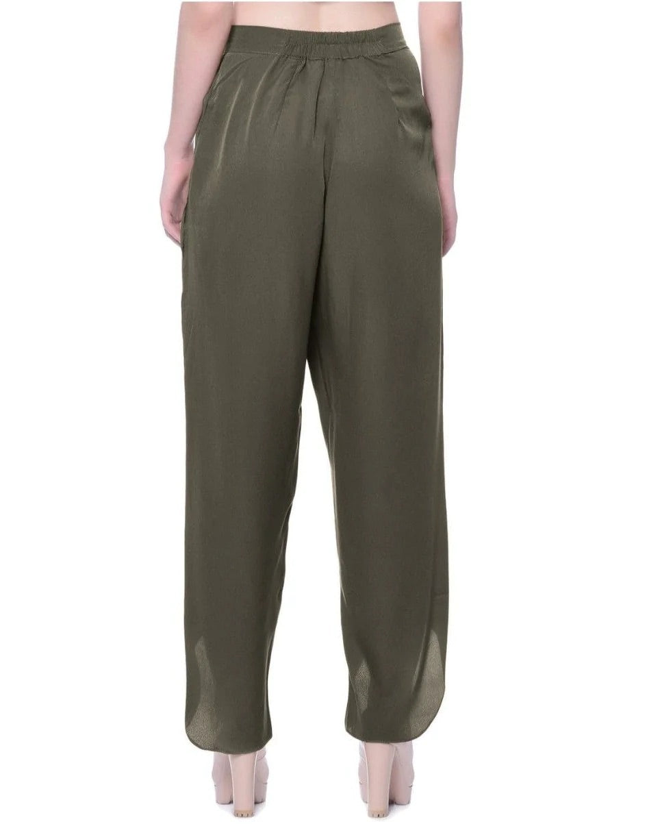 Adjustable Crepe Tulip Pants - Uptownie