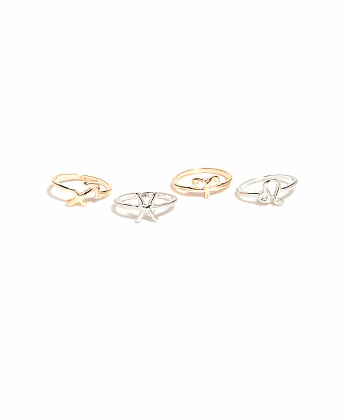 Metallic Hue Ring Set - Uptownie