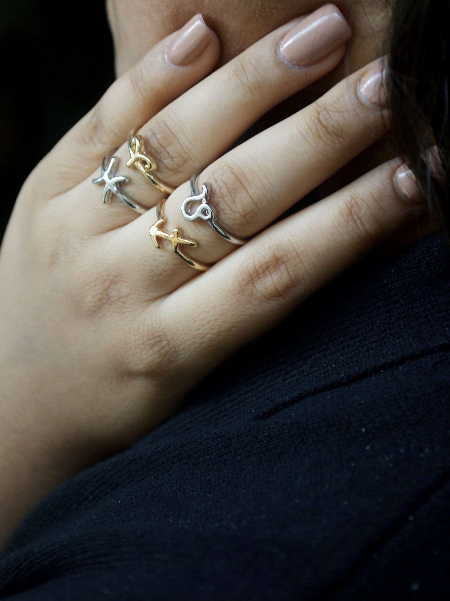Metallic Hue Ring Set - Uptownie