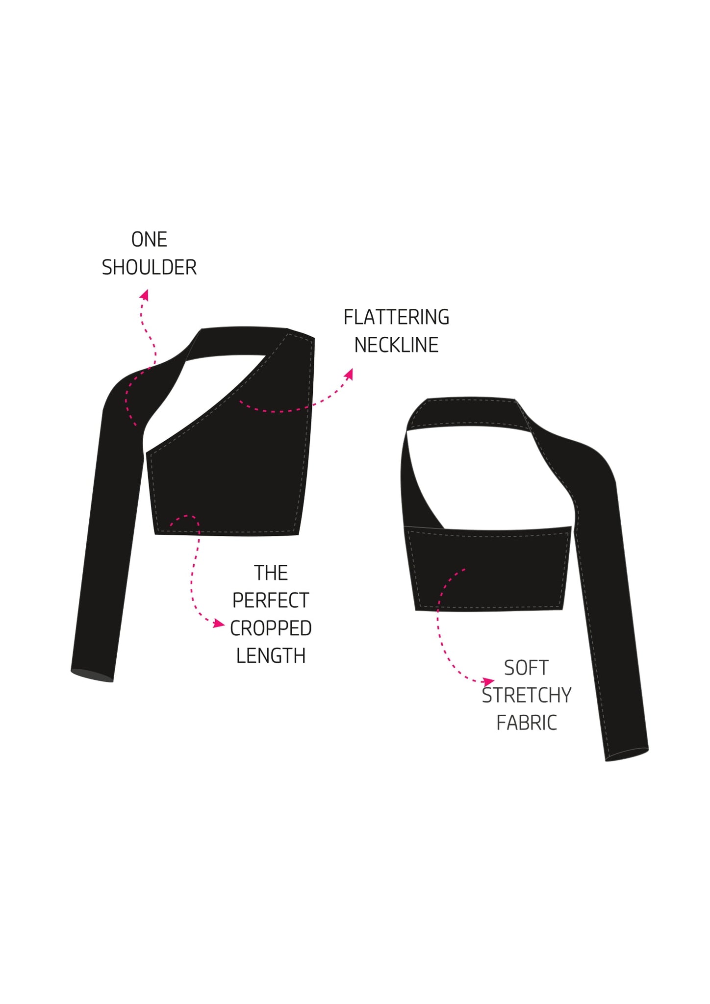 Full Sleeved Stretchable Top with Back Cutout - Uptownie