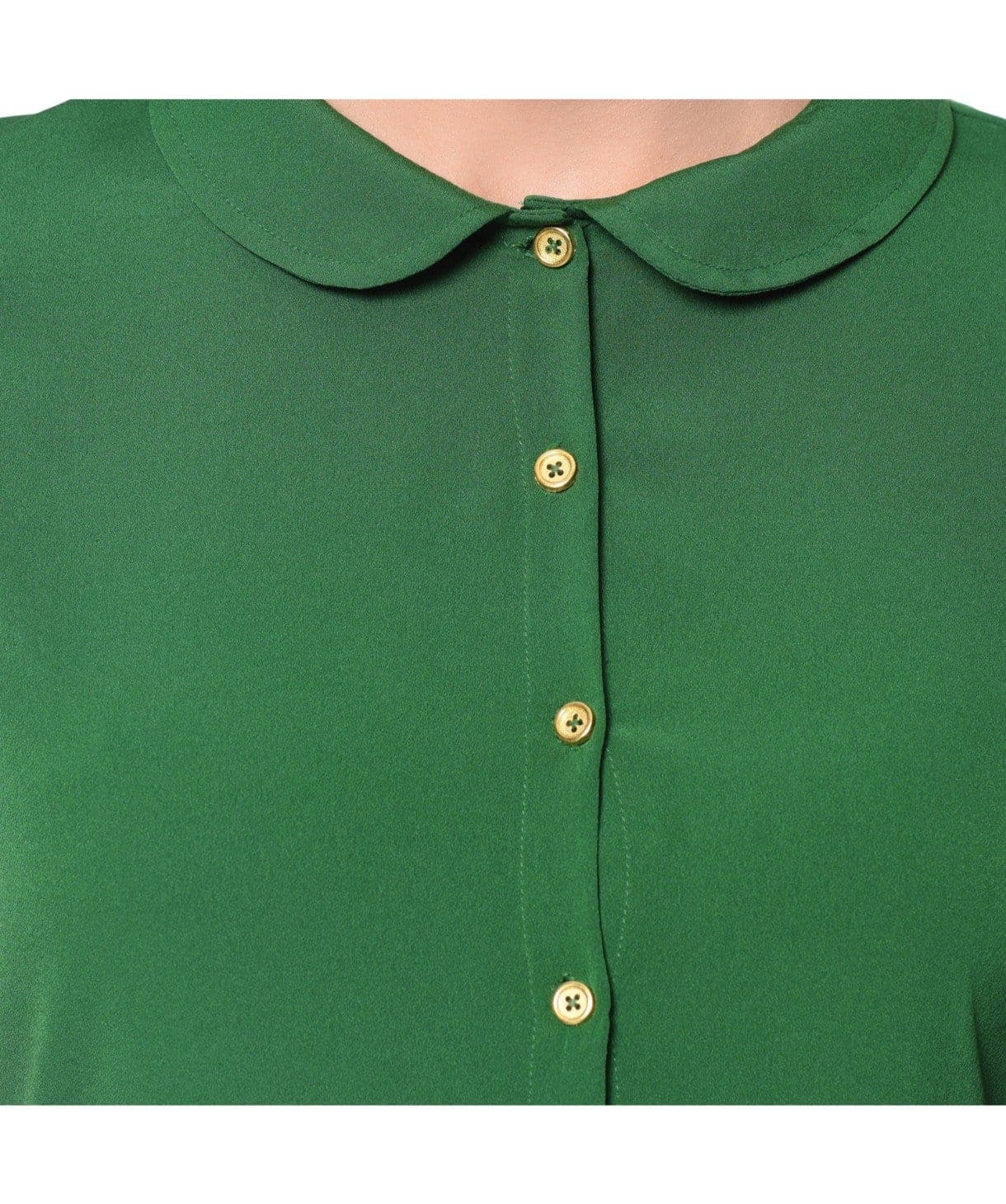 Solid Peterpan Collar Skater Dress - Uptownie