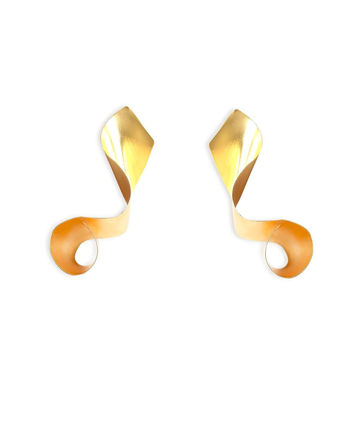 Twister Gold Earrings - Uptownie