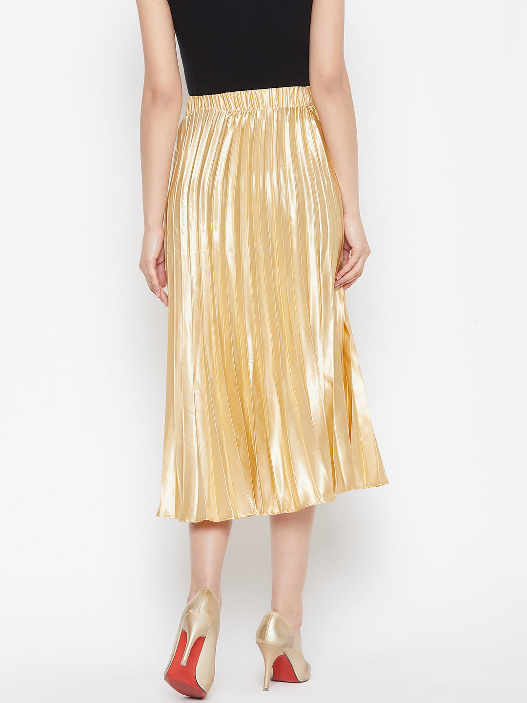 Pleated Midi Skirt - Uptownie