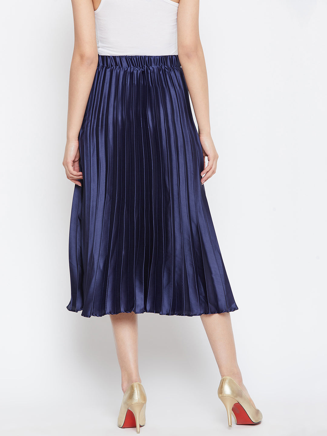 Pleated Midi Skirt - Uptownie