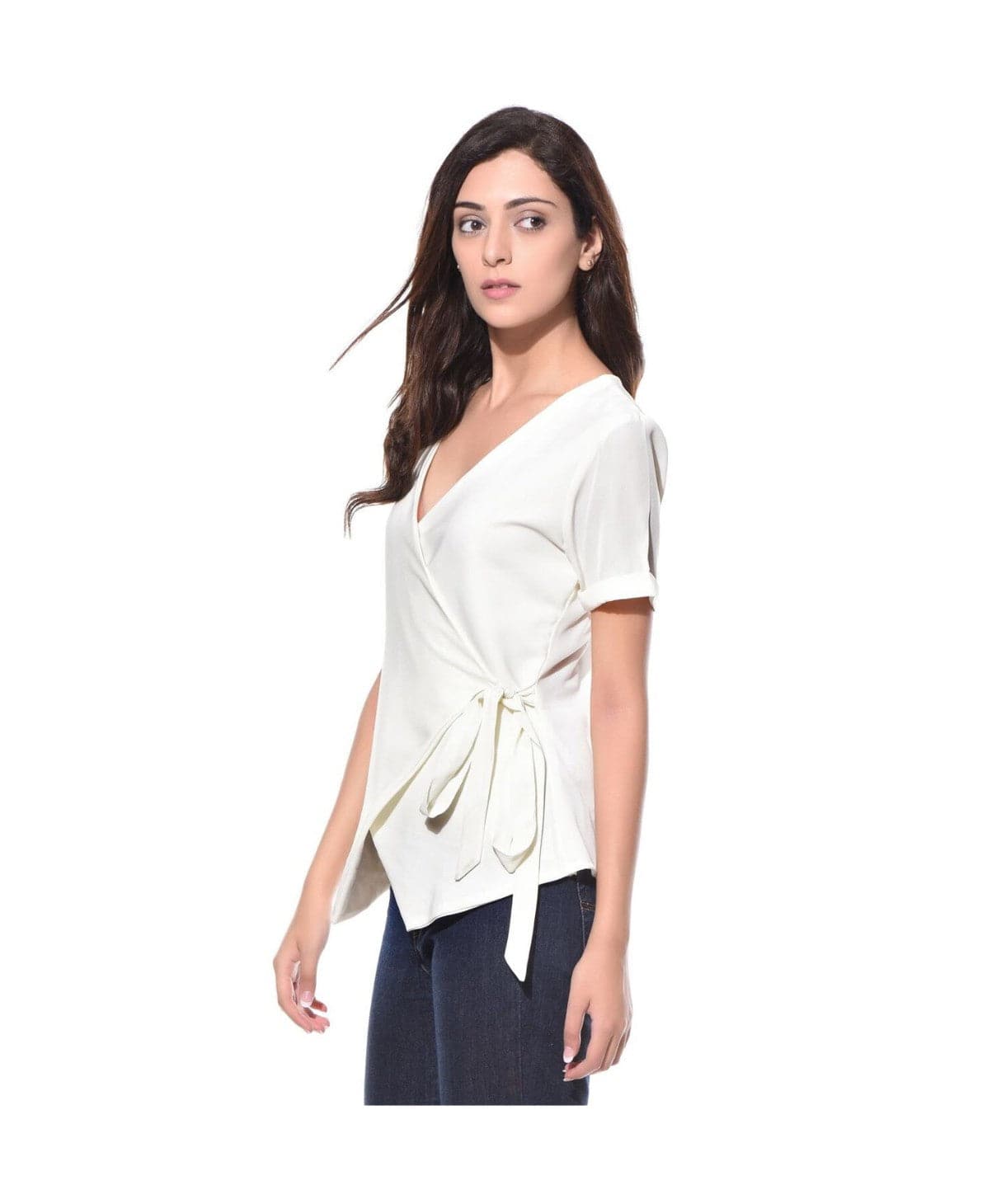 Crepe Wrap Top - Uptownie