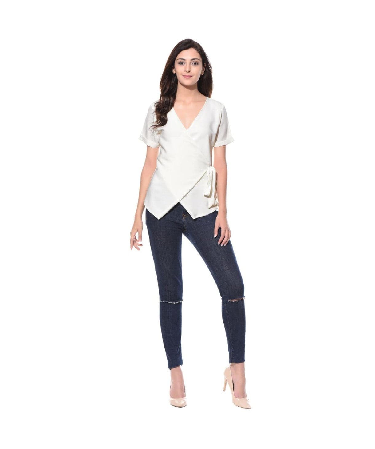 Crepe Wrap Top - Uptownie
