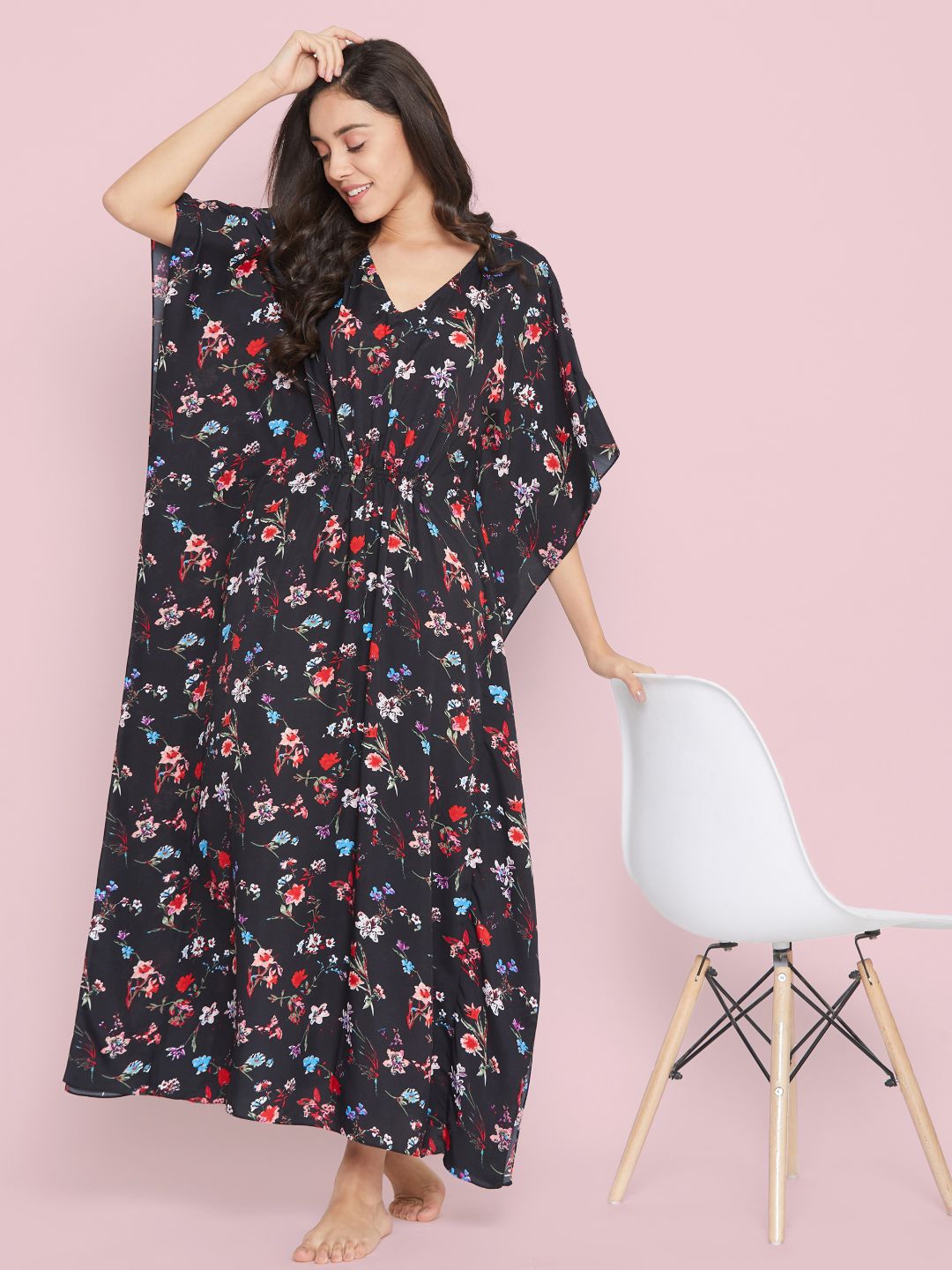 Comfortable Printed Kaftan/Nightie. - Uptownie