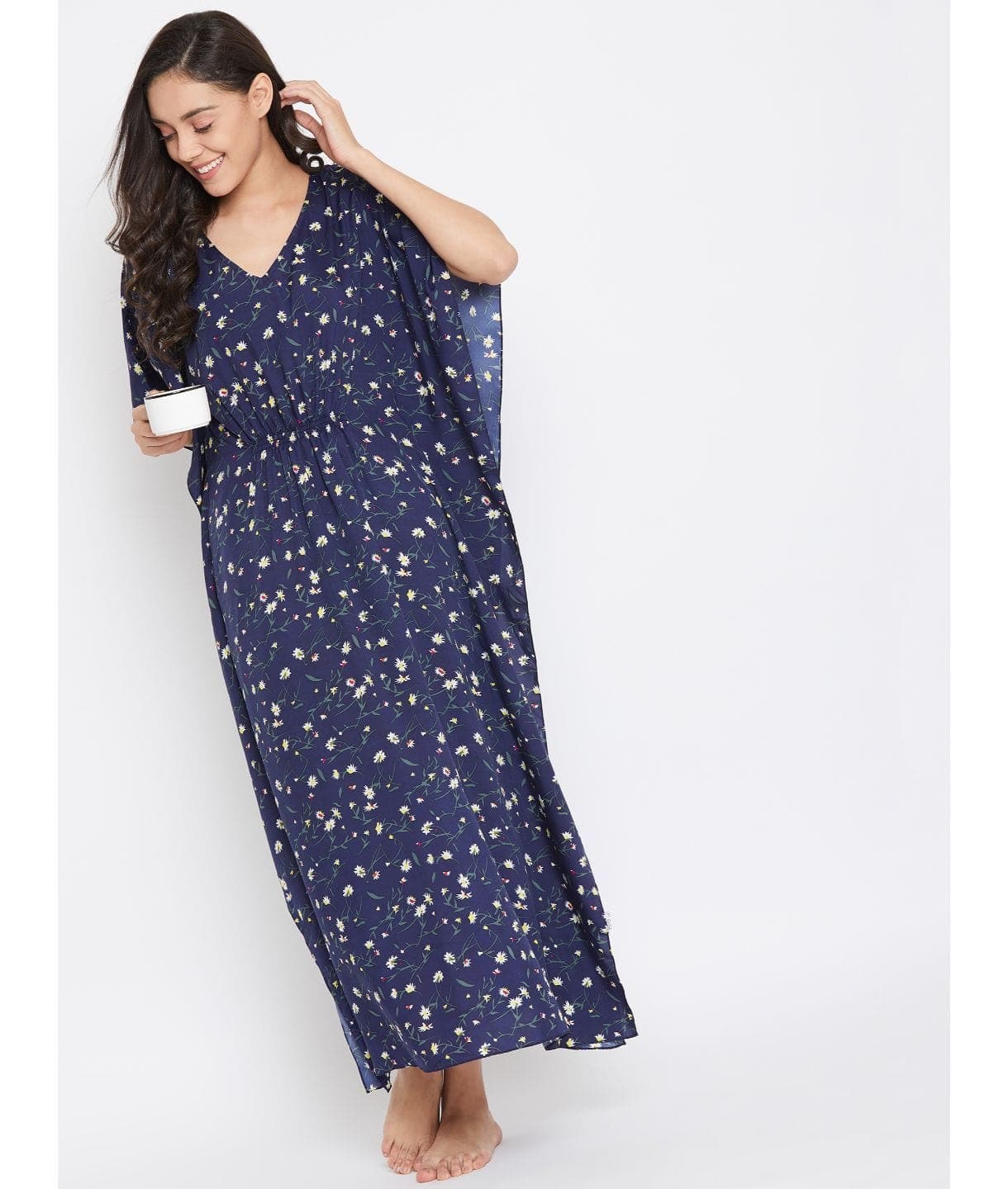 Comfortable Printed Kaftan/Nightie. - Uptownie
