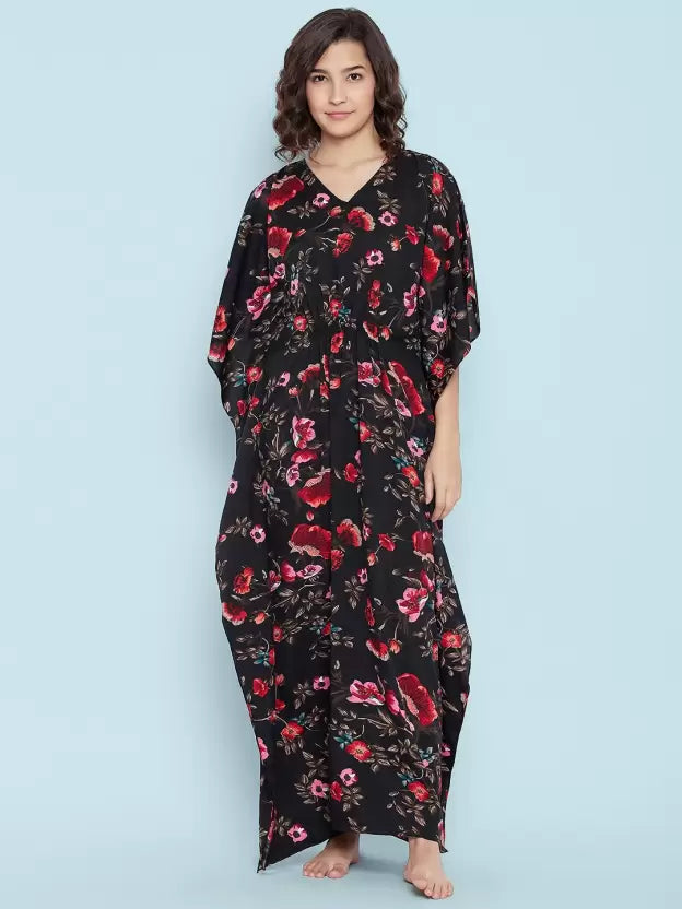 Comfortable Printed Kaftan/Nightie. - Uptownie