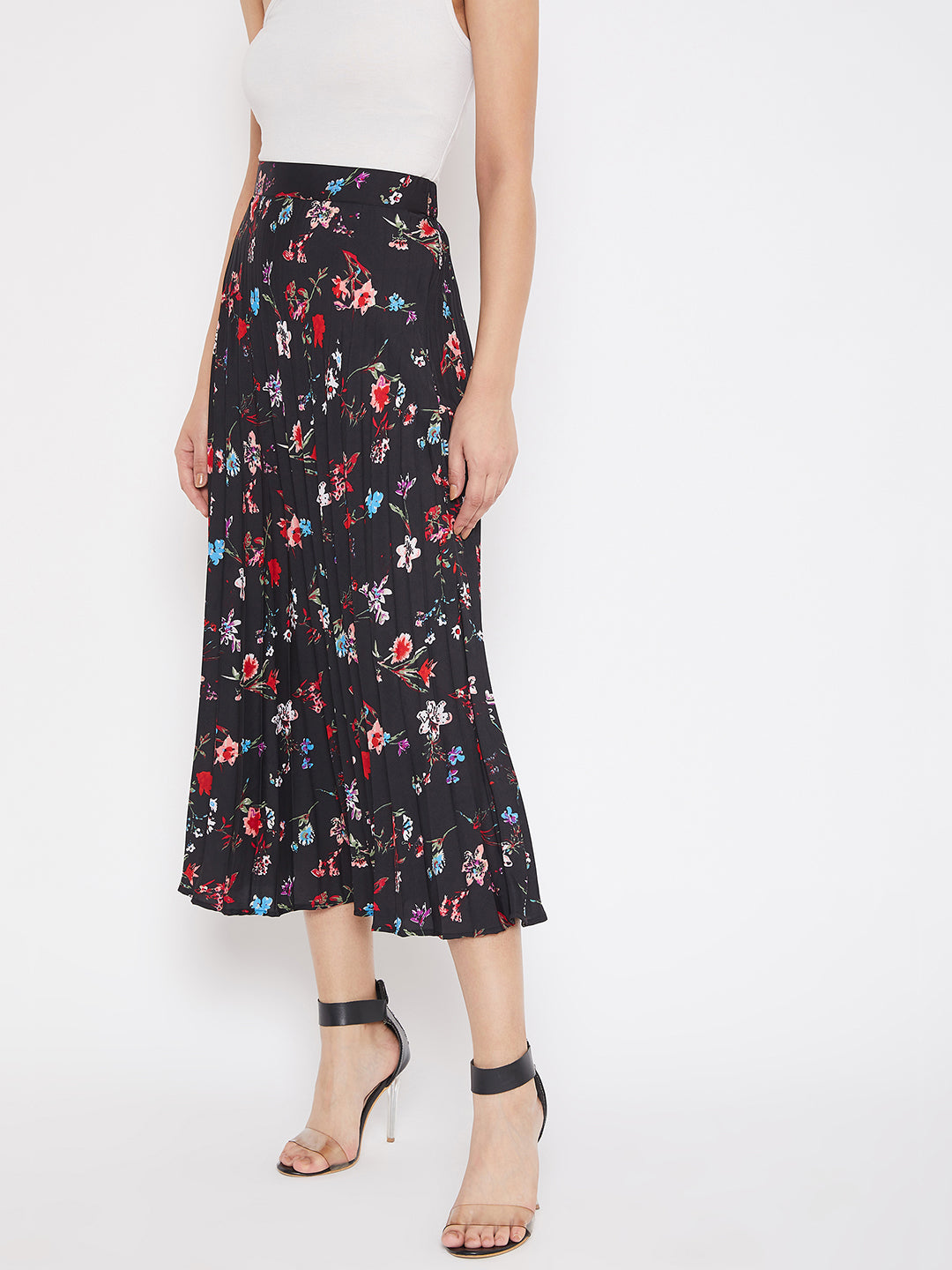 Pleated Midi Skirt - Uptownie