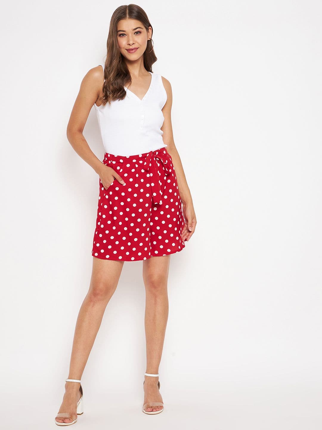 Elasticated Shorts With Belt - Uptownie