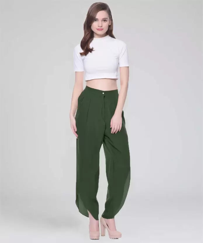 Adjustable Crepe Tulip Pants - Uptownie