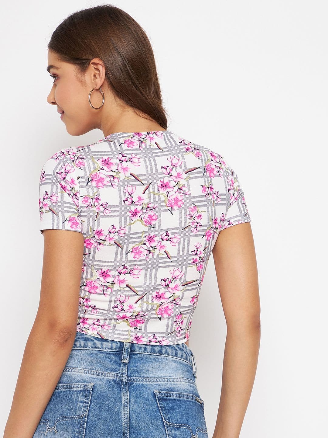Cotton Stretchable Front Drawstring Crop Top - Uptownie